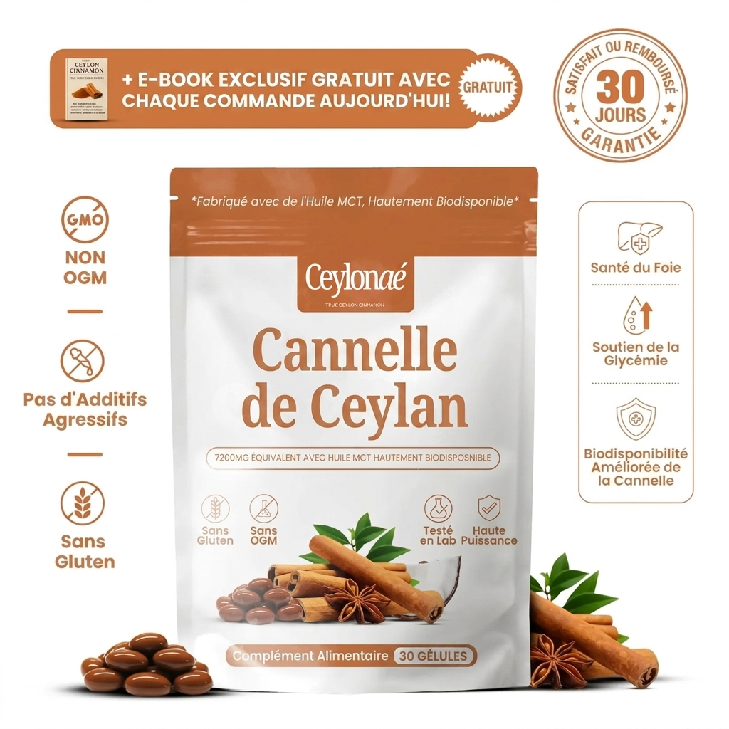 Ceylon Cinnamon 7200mg Equivalent with MCT Oil