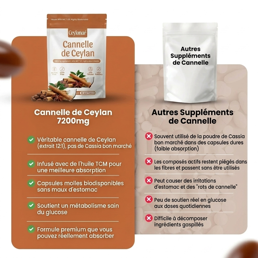 Ceylon Cinnamon 7200mg Equivalent with MCT Oil