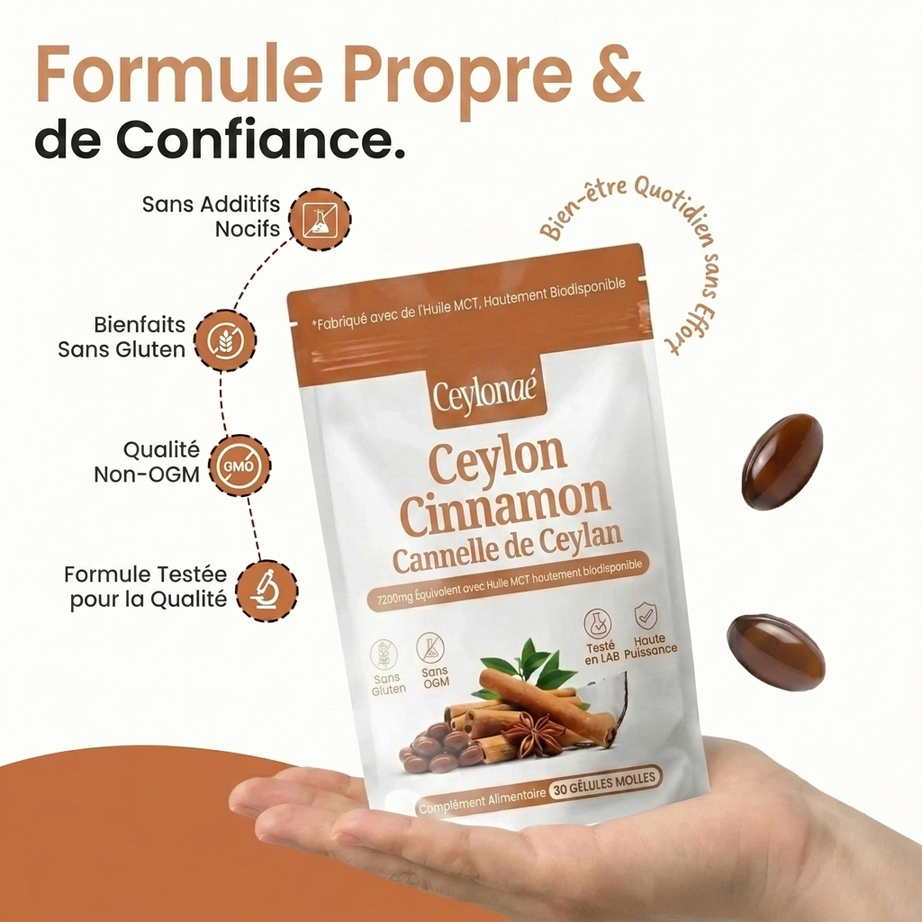Ceylon Cinnamon 7200mg Equivalent with MCT Oil